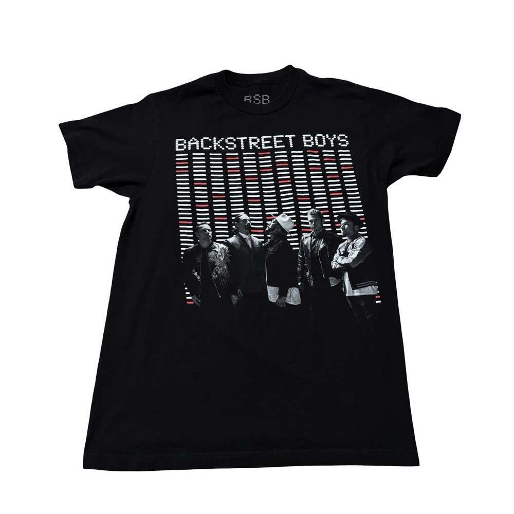 Backstreet Boys Men's DNA Tour Double Sided Graphic T Shirt Size M 19 x 27.5